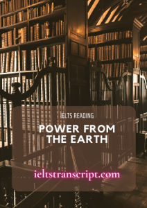 POWER FROM THE EARTH