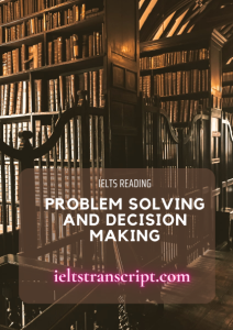 PROBLEM SOLVING AND DECISION MAKING