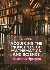 Acquiring the principles of mathematics and science