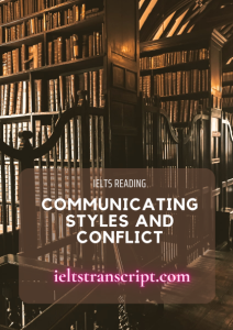 Communicating Styles and Conflict