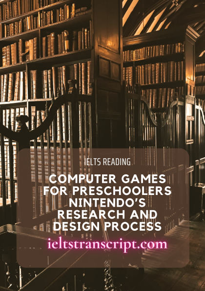 Computer games for Preschoolers Nintendo’s Research and Design Process