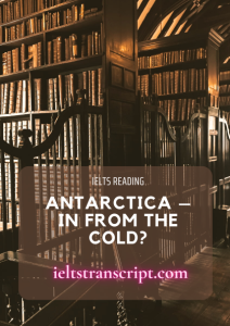 Antarctica – in from the cold