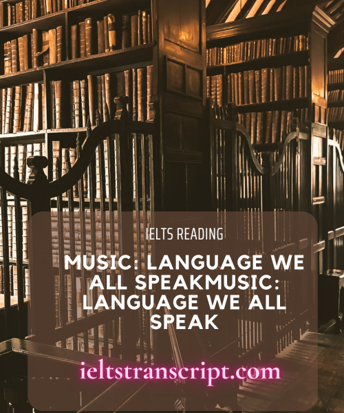 Music: Language We All Speak