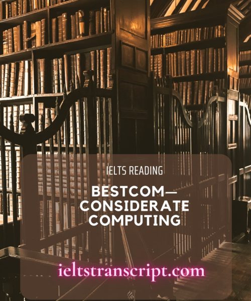 Bestcom—Considerate Computing