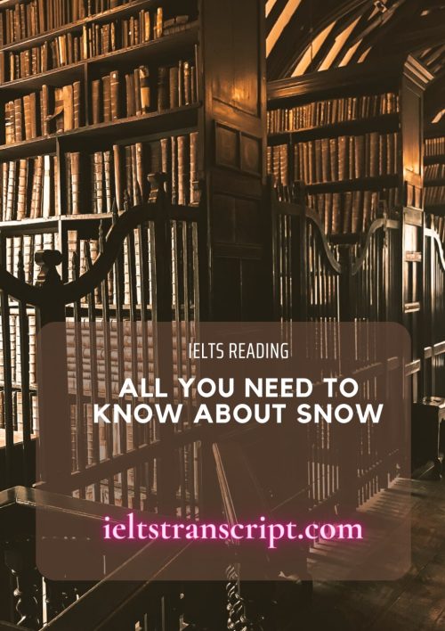 ALL YOU NEED TO KNOW ABOUT SNOW