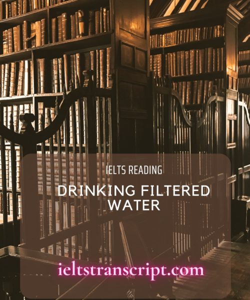 DRINKING FILTERED WATER