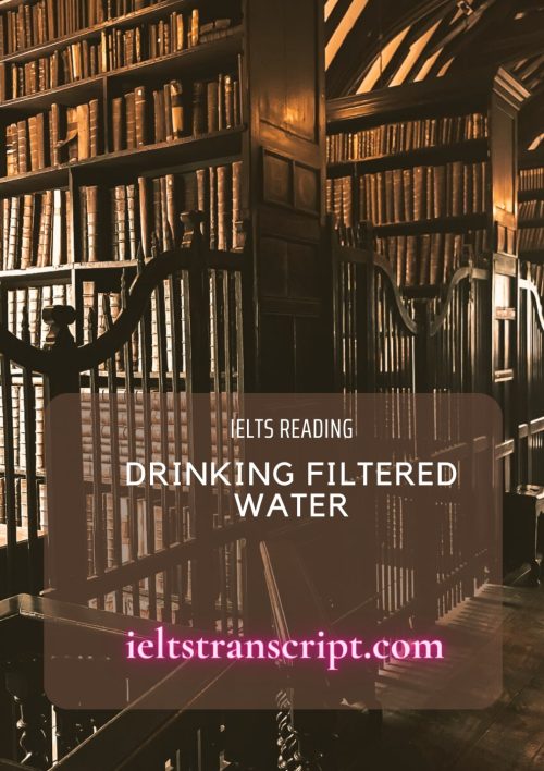 DRINKING FILTERED WATER