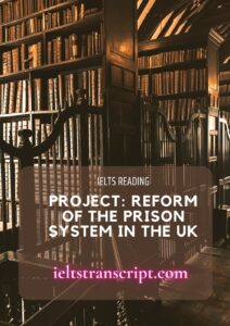 PROJECT: Reform Of The Prison System In The UK