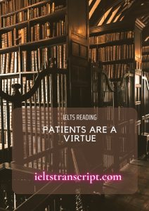 Patients Are a Virtue
