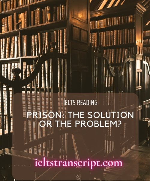 Prison: The Solution or the Problem?