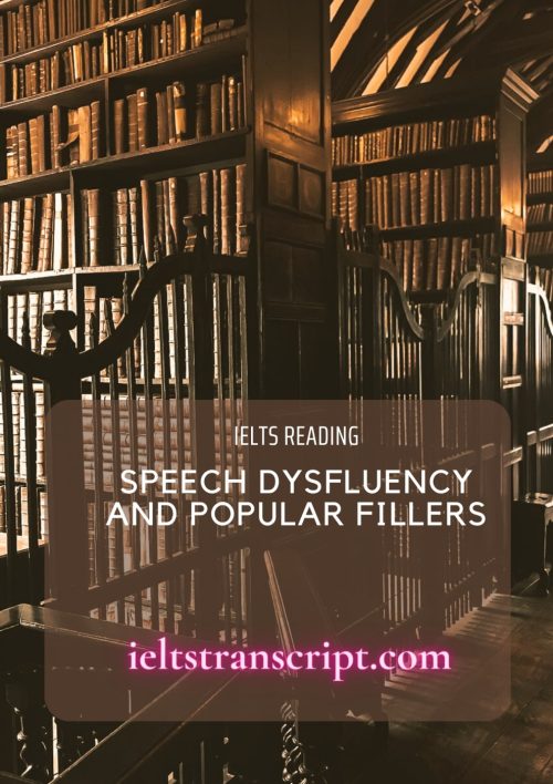 SPEECH DYSFLUENCY AND POPULAR FILLERS