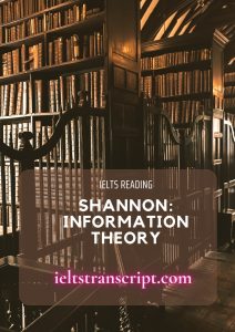 Shannon: information theory