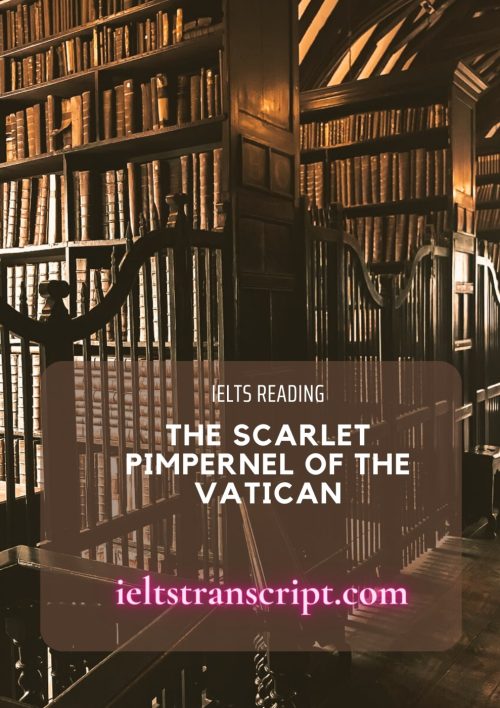 The Scarlet Pimpernel of the Vatican