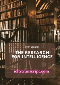 The Research for Intelligence